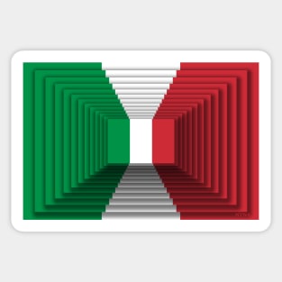 3D Italian flag Sticker